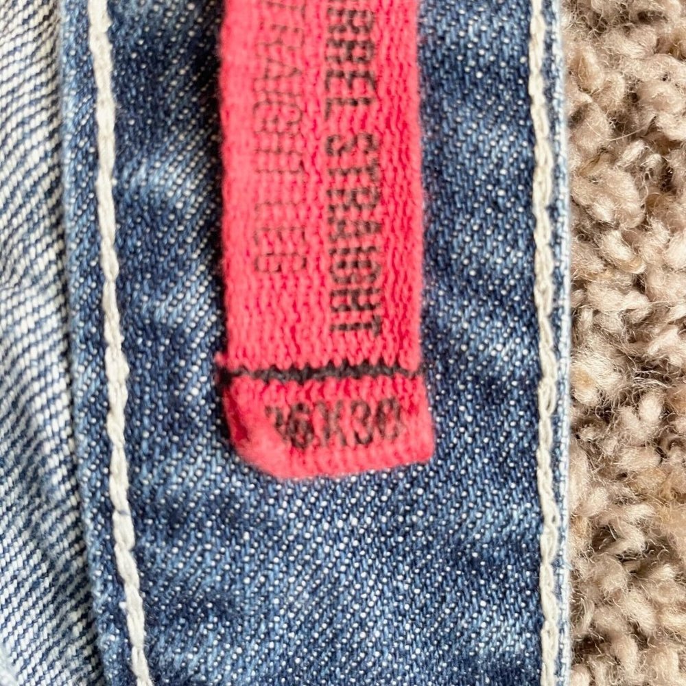 Rock & Roll Denim Cowboy Jeans Mens 36x28.5 Relaxed Straight Leg Double Barrel - Picture 6 of 11